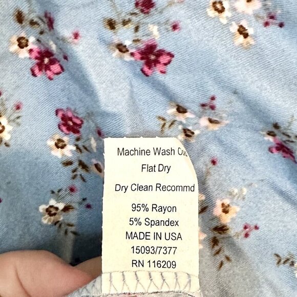 NWT Velvet Torch Blue Floral Long Sleeve Bodycon Maxi Dress - Size: Large - Picture 5 of 9